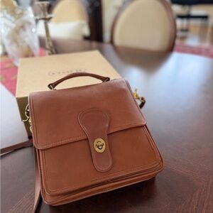 Coach Tan Leather Crossbody Bag